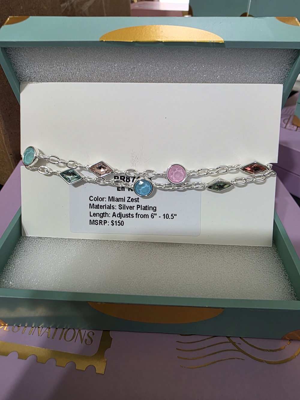 Silver-Plated Miami Zest Jewel Candy Bracelet